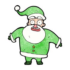 cartoon shocked santa claus N7