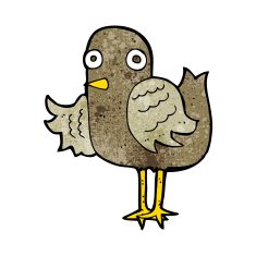 cartoon bird waving wing N9