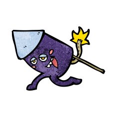 cartoon funny firework character N17