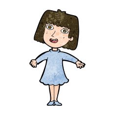 cartoon happy woman in dress N25