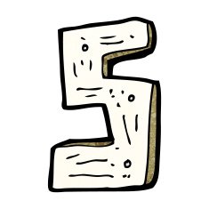 cartoon wooden number N39