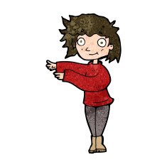 cartoon dancing woman N43