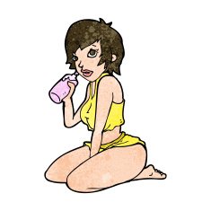 cartoon sexy gym girl N9