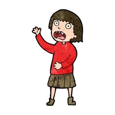 cartoon stressed out woman N20