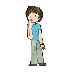 cartoon boy wondering N8