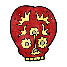 cartoon sugar skull N9