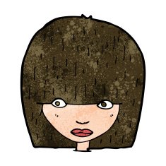 cartoon staring woman N33