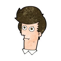 cartoon staring face N13