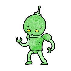 cartoon alien robot N17