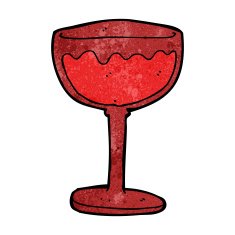 cartoon glass of red wine N7