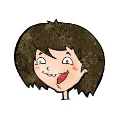 cartoon happy girl N85