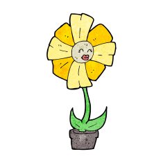 cartoon flower N377