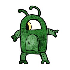 cartoon alien robot N18
