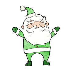 cartoon happy santa claus N25