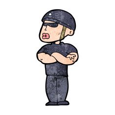 Cartoon Security Guard N12