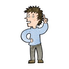 cartoon boy with idea N70