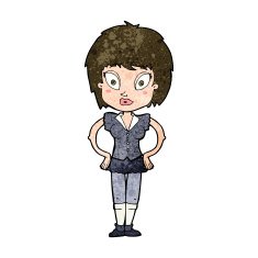 cartoon pretty girl N89