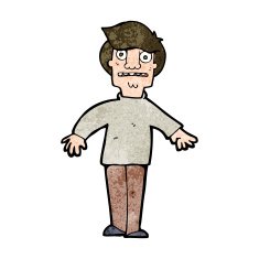 cartoon shocked man N108