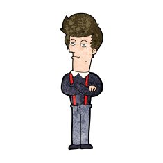 cartoon bored man N33