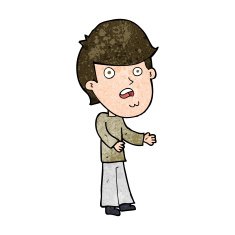 cartoon shocked man N109