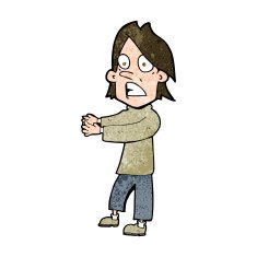cartoon shocked man N110