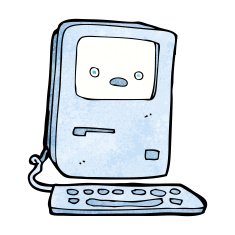 cartoon old computer N36