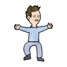 Cartoon Man Panicking N57