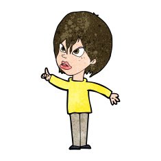 cartoon woman arguing N9