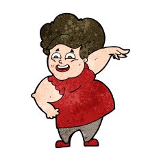 cartoon oveweight woman N9