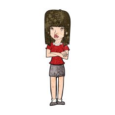 Cartoon Woman Standing N23