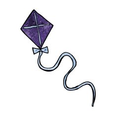 cartoon flying kite N9