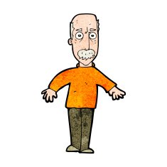 cartoon annoyed old man N57