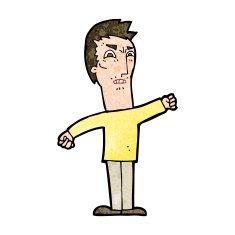cartoon annoyed man N69