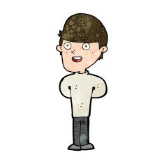cartoon happy man N396