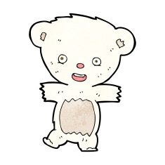 cartoon teddy polar bear cub N5