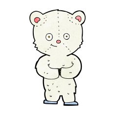 cartoon teddy polar bear cub N6