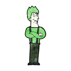 cartoon happy vampire N34