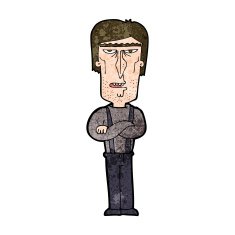 cartoon angry man N89