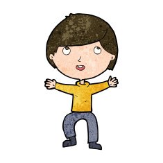 cartoon happy boy N206