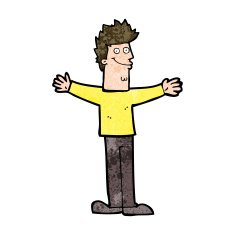 cartoon happy man N400