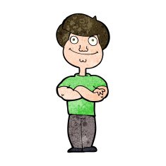 cartoon happy man N401