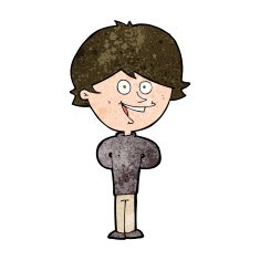 cartoon happy boy N208
