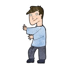 cartoon happy man N404