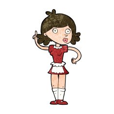 cartoon surprised maid N9
