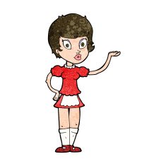 Cartoon Waitress N31