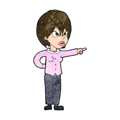 cartoon woman accusing N21