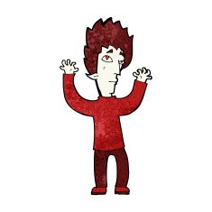 cartoon vampire giving up N9
