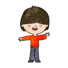 cartoon happy boy N209