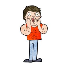 cartoon shocked gym man N13