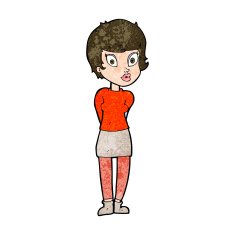 cartoon pretty woman N240
